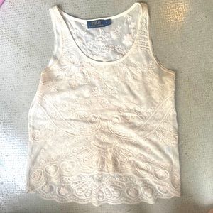 Polo Ralph Lauren Ivory Lace Top S